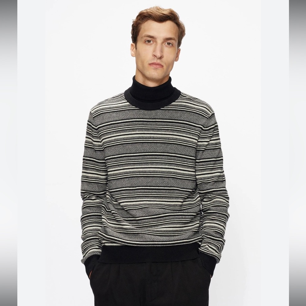 Ted Baker cashmere wool blend striped crew neck sweater - Picture 12 of 13